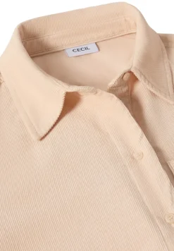 Cord Hemdbluse oat milk beige