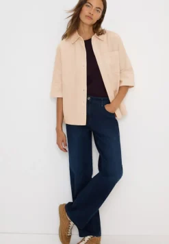Cord Hemdbluse oat milk beige