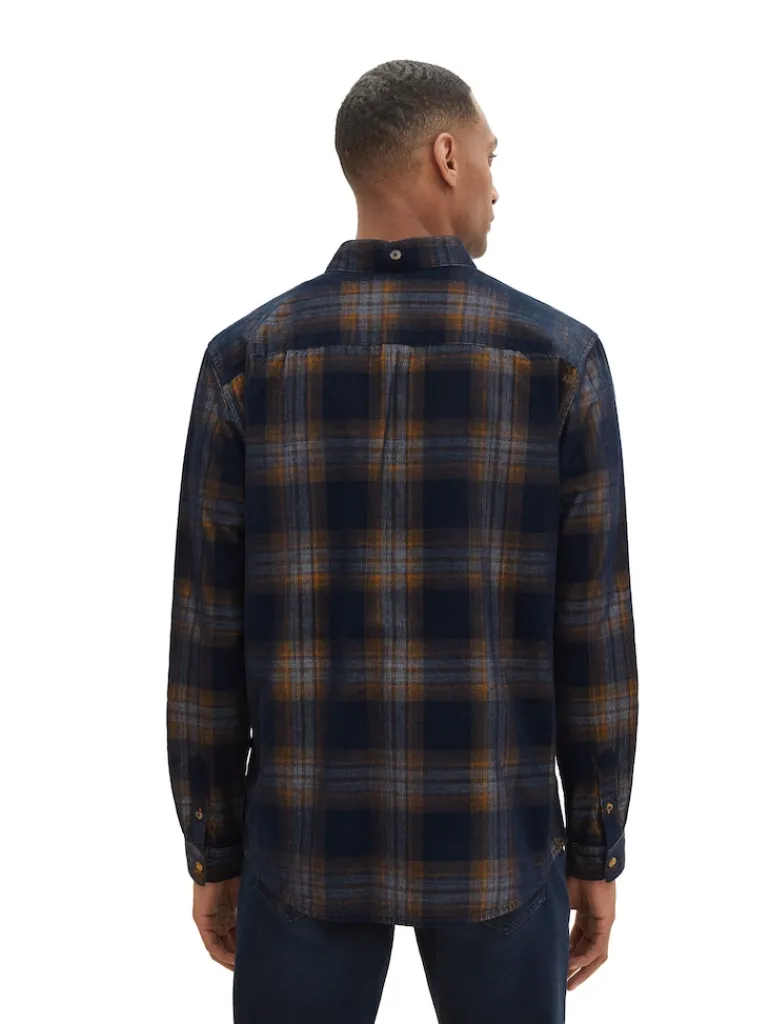 Cordhemd mit Karomuster navy colorful structured check