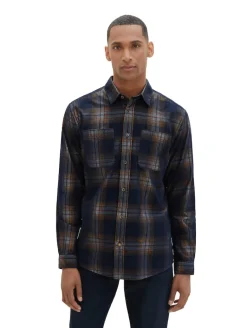 Cordhemd mit Karomuster navy colorful structured check
