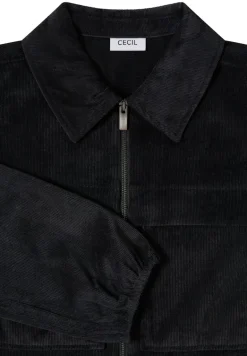 Cordjacke mit Tunnelzug black