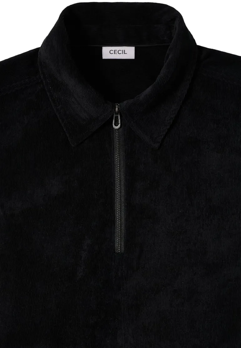 Cordkleid mit Zipper black