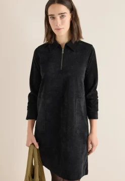 Cordkleid mit Zipper black