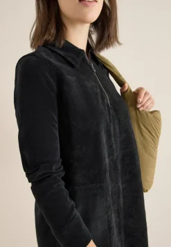 Cordkleid mit Zipper black