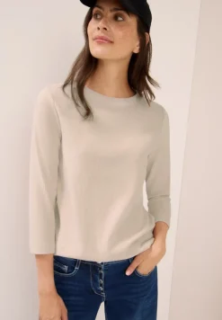 Cordshirt in Unifarbe oat milk beige