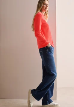 Cord-Shirt juicy orange