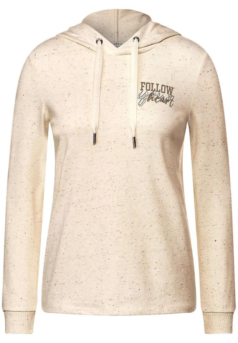 Cosy Kapuzenshirt alabaster beige melange