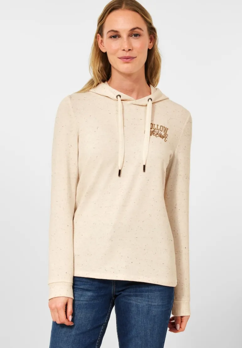 Cosy Kapuzenshirt alabaster beige melange