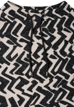 Cosy Shirt mit Grafikmuster light greige melange