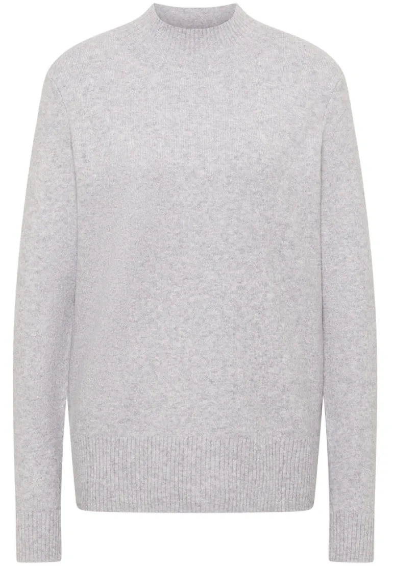 Cosy Turtleneck Pullover luna grey melange