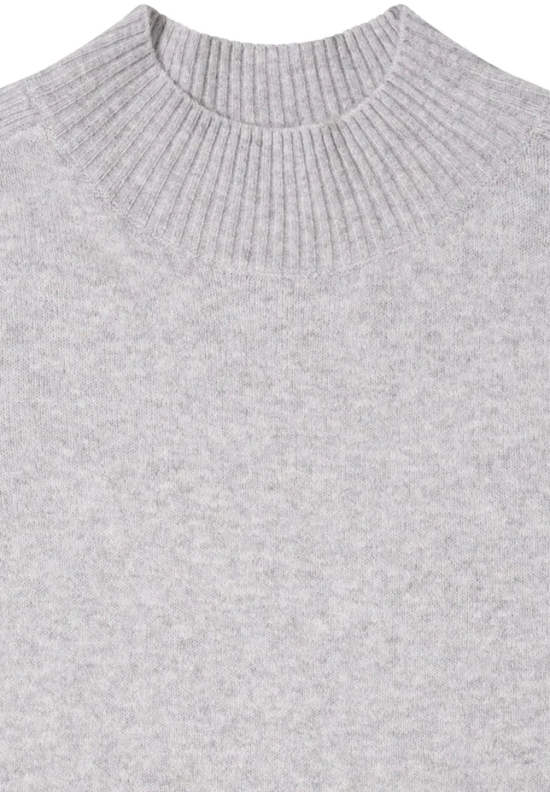 Cosy Turtleneck Pullover luna grey melange