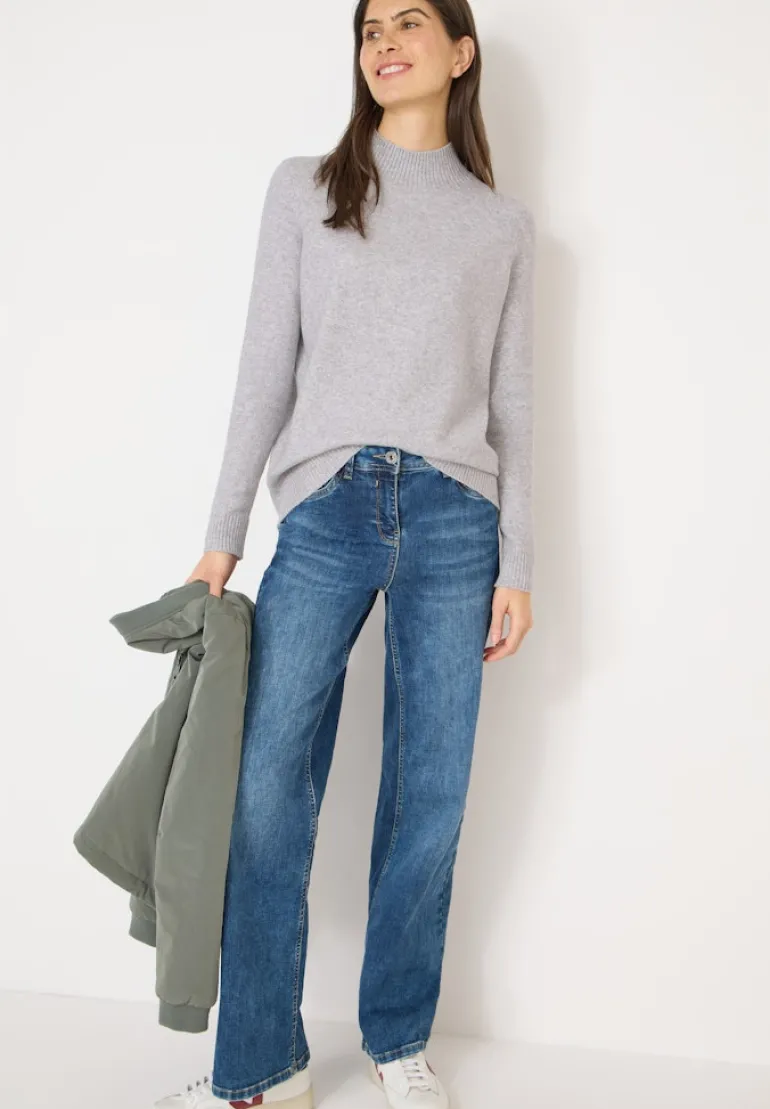 Cosy Turtleneck Pullover luna grey melange