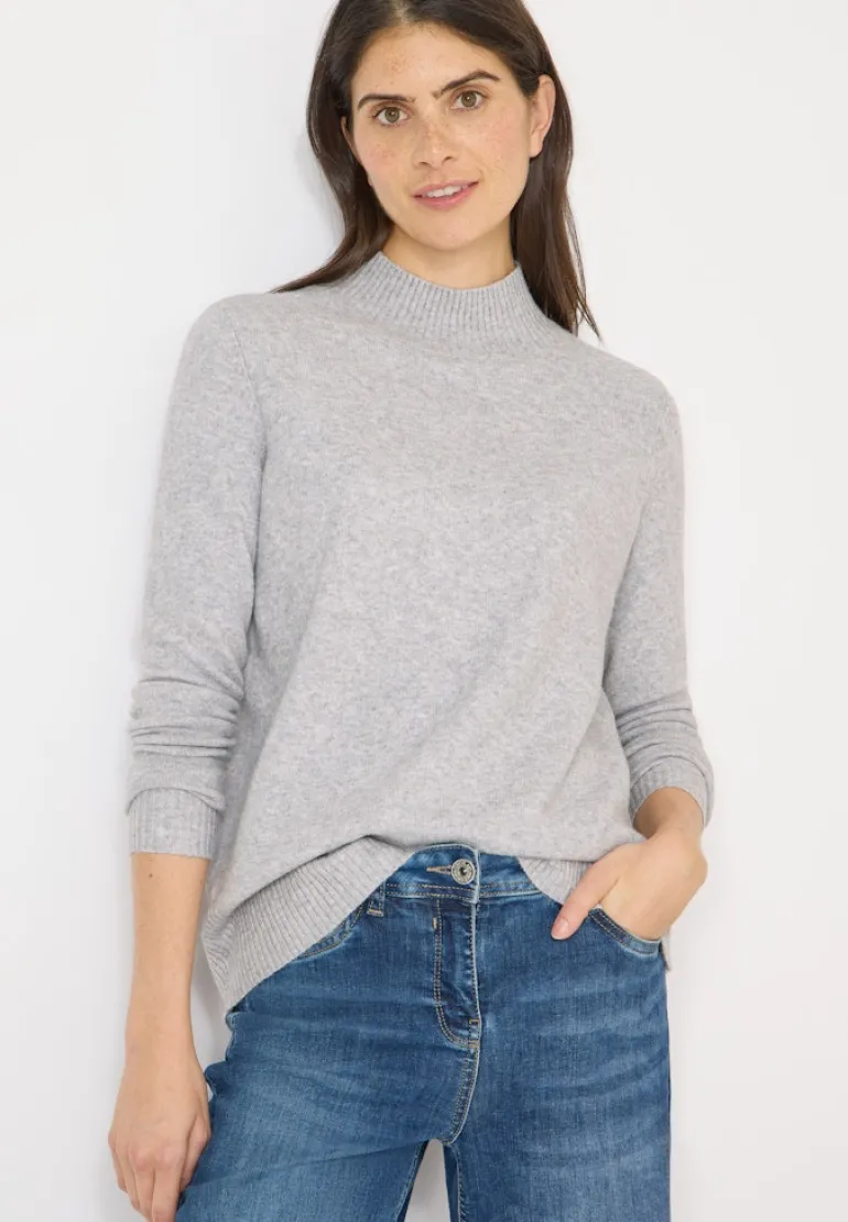 Cosy Turtleneck Pullover luna grey melange