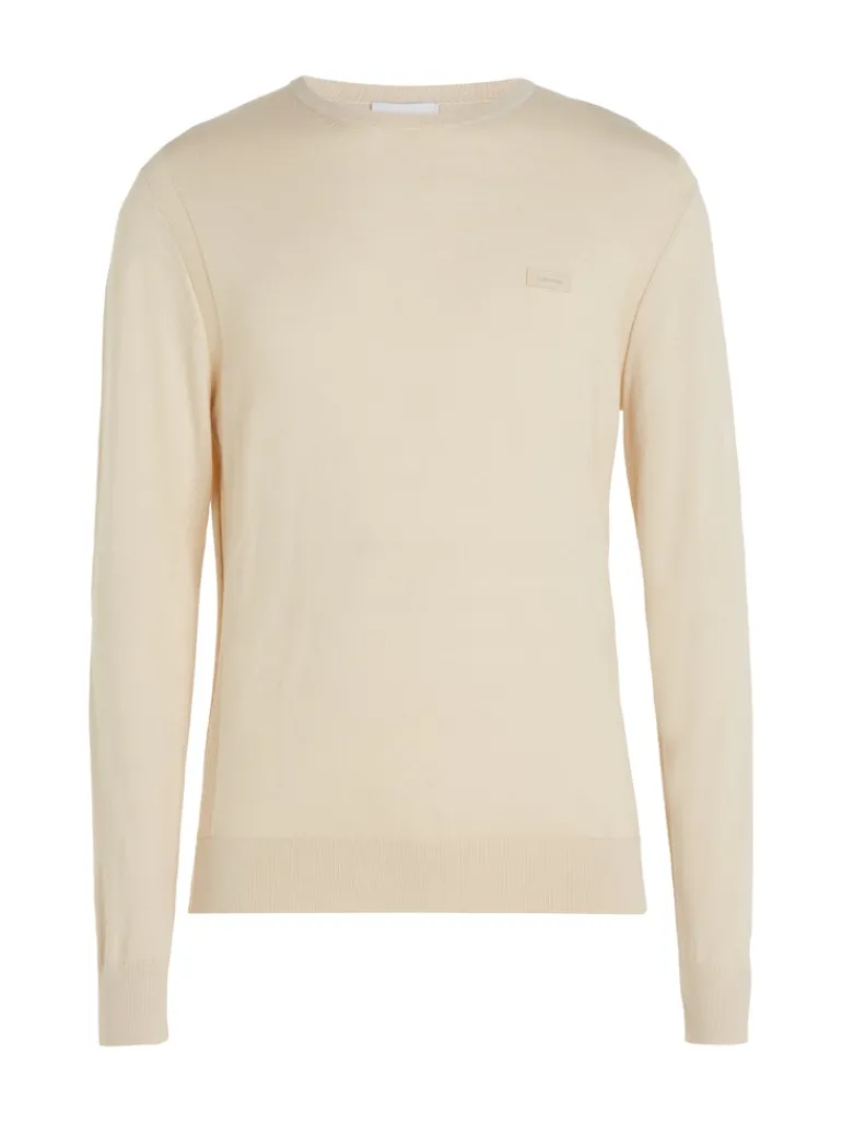 COTTON SILK BLEND CN SWEATER fog