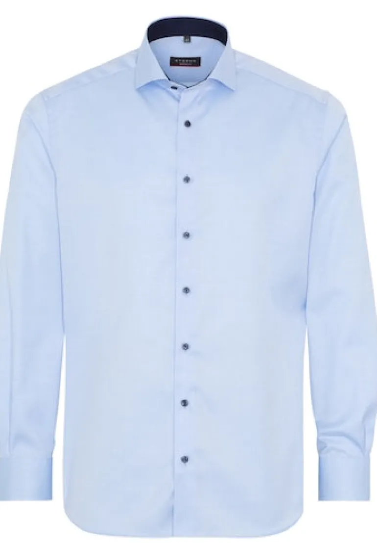 Cover Shirt Twill Langarm hellblau