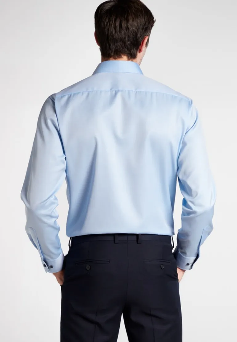 Cover Shirt Twill Langarm hellblau