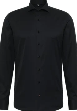 Cover Shirt Twill Langarm schwarz