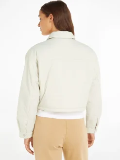 CROPPED COACH JACKET eggshell