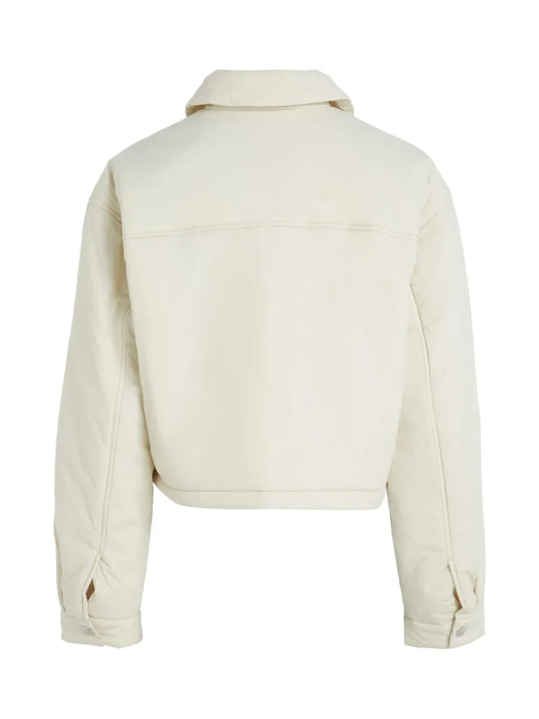 CROPPED COACH JACKET eggshell