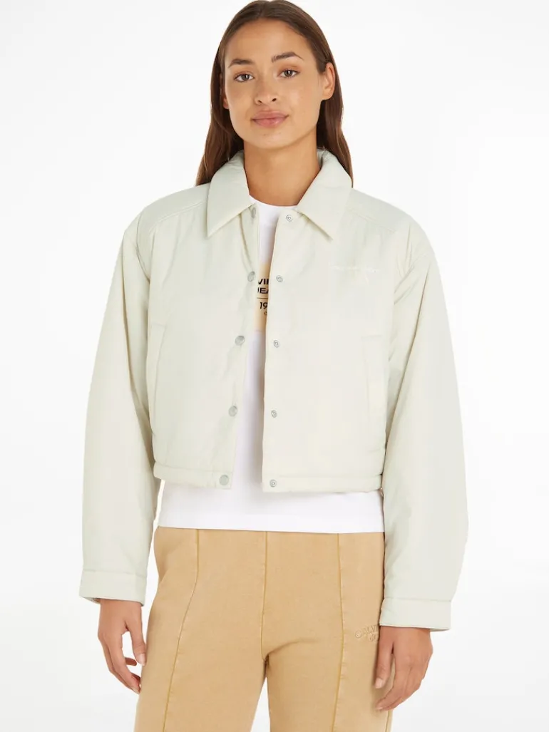 CROPPED COACH JACKET eggshell
