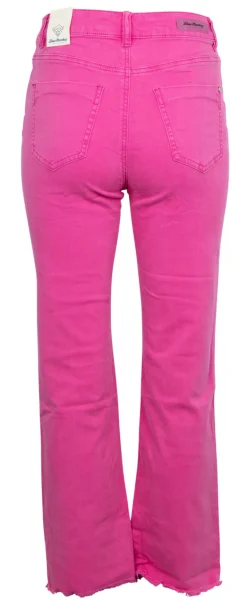 Cropped Mini Flared Jeans pink
