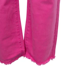 Cropped Mini Flared Jeans pink