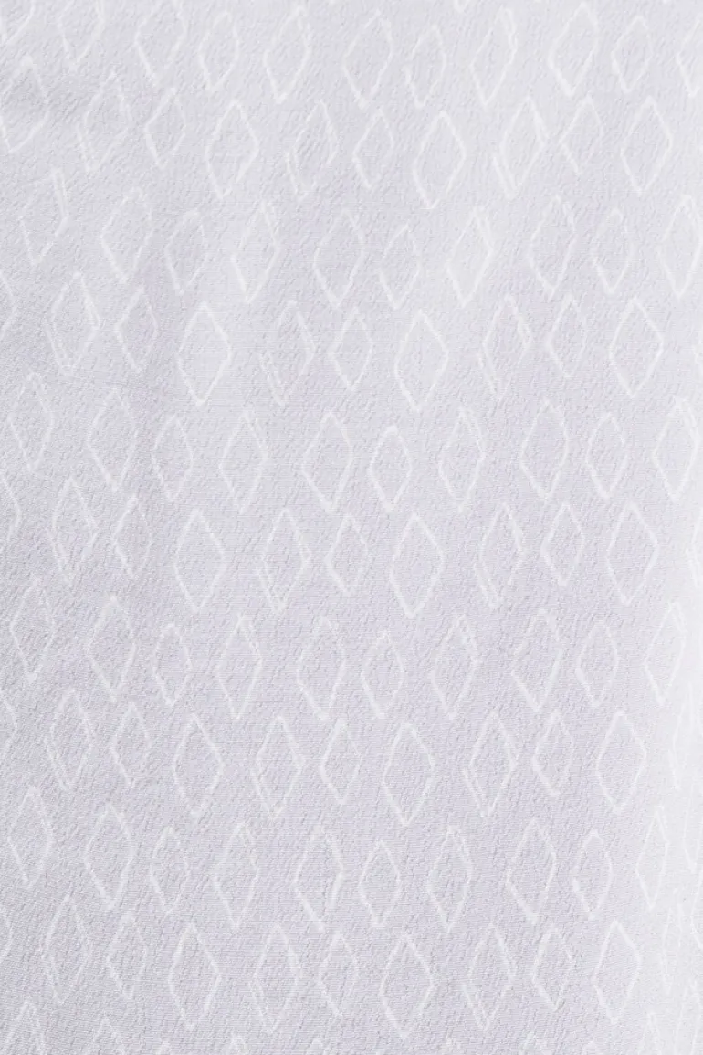 Crêpe-Bluse mit V-Ausschnitt und Print light blue lavender