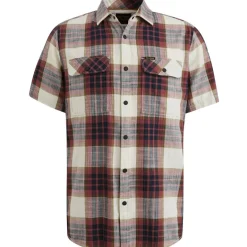 Ctn Slub Herringbone Check Esben dry rose