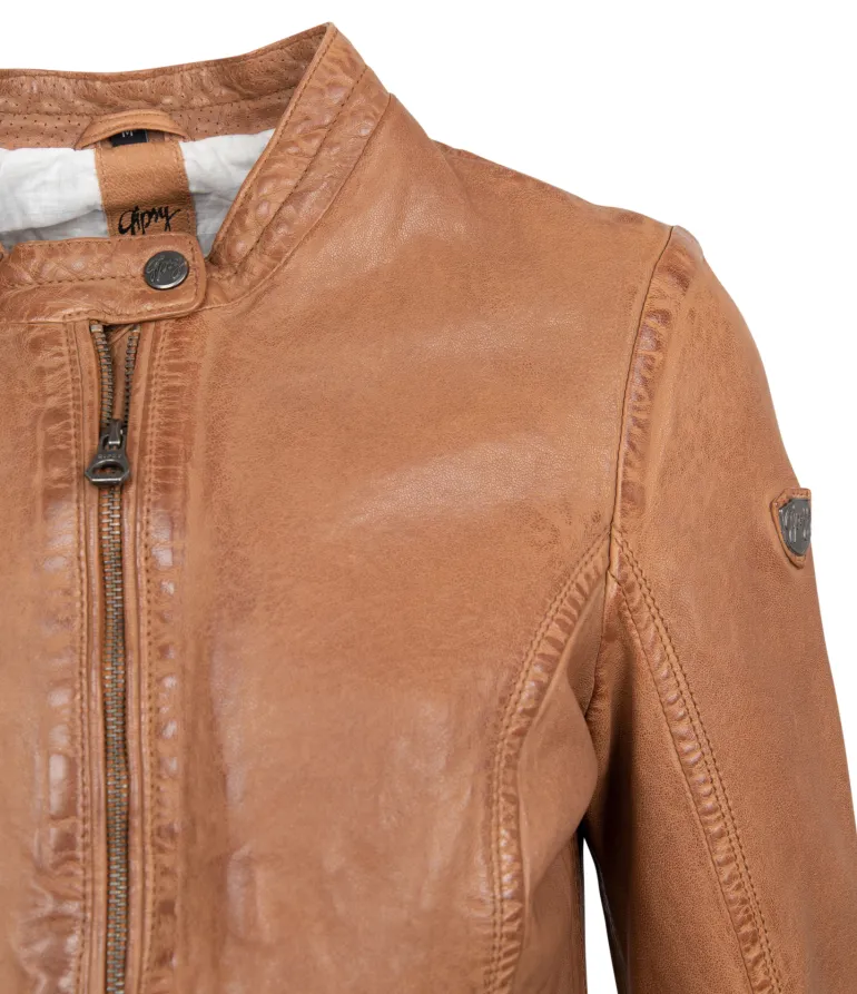 Damen Leder Kurzjacke