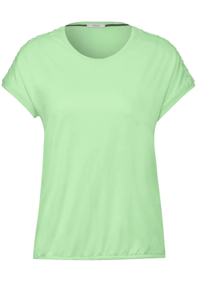 Dekoratives T-Shirt matcha lime