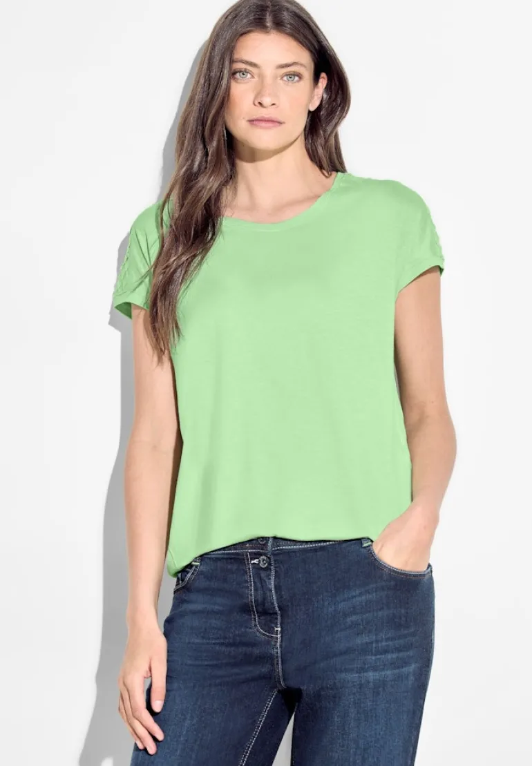 Dekoratives T-Shirt matcha lime