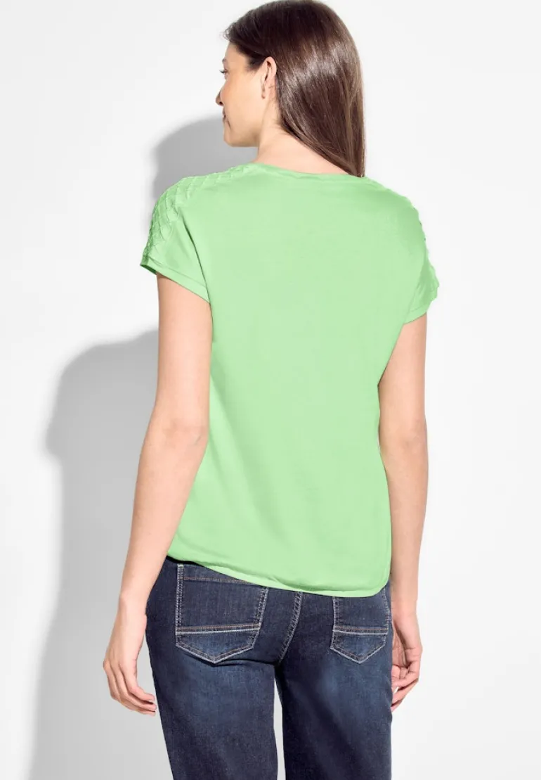 Dekoratives T-Shirt matcha lime