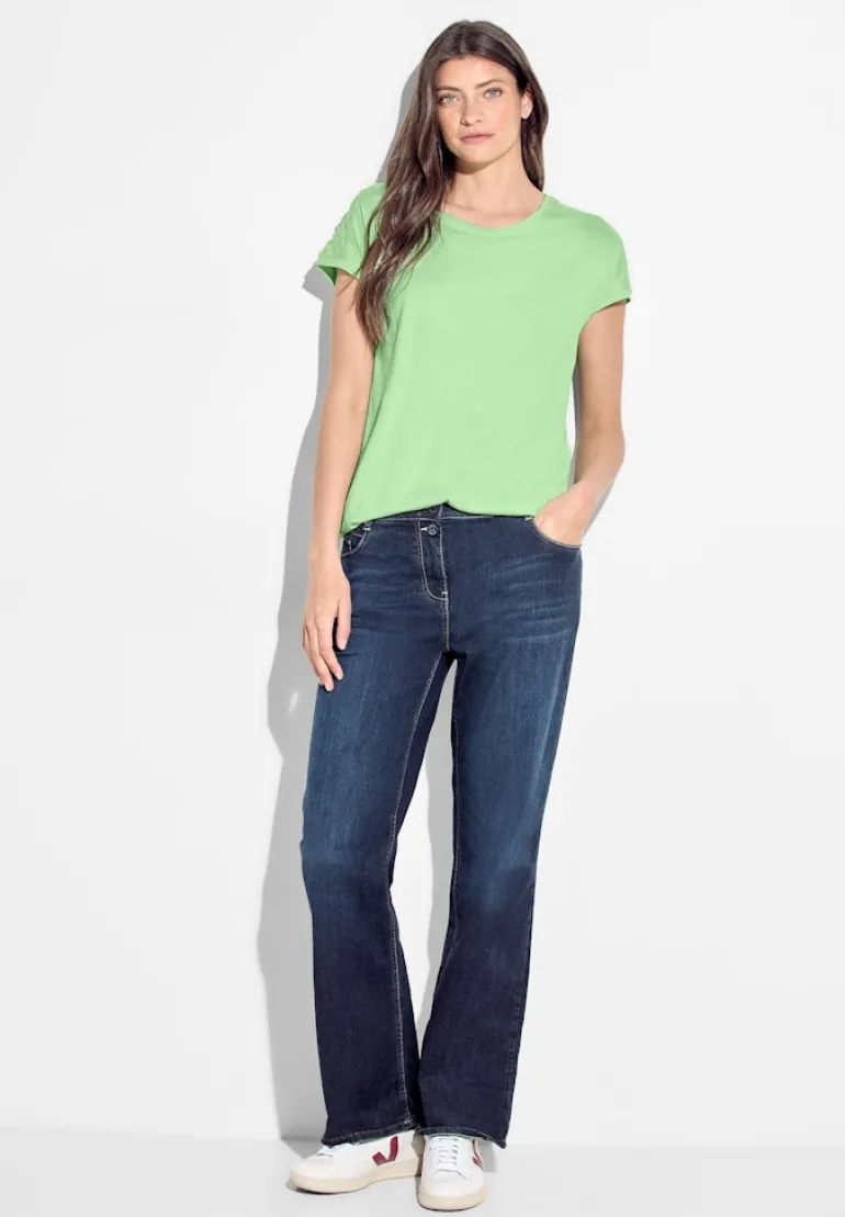 Dekoratives T-Shirt matcha lime