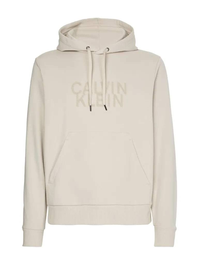 DISTORTED LOGO HOODIE stony beige