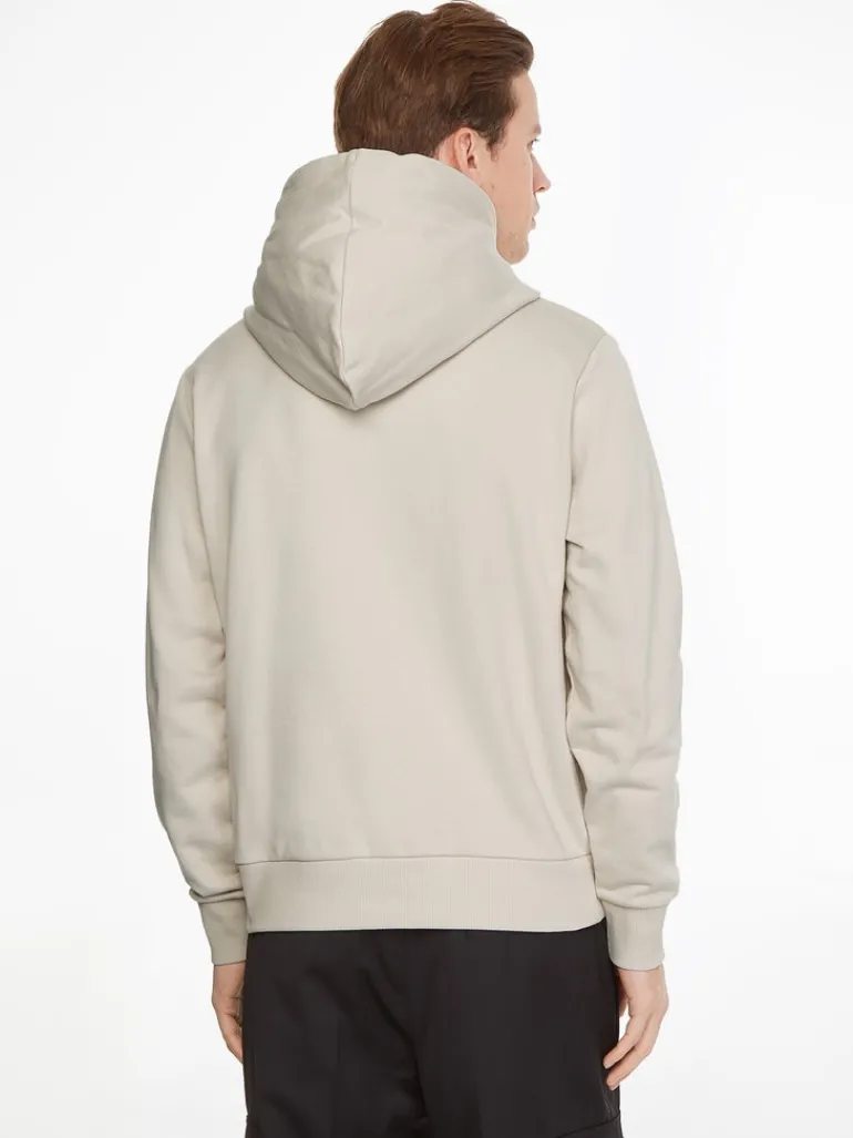 DISTORTED LOGO HOODIE stony beige