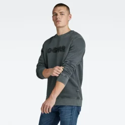 Distressed logo r sw dk black gd