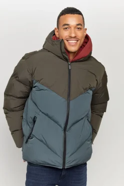 Duns Puffer Jacket black-black olive