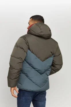 Duns Puffer Jacket black-black olive