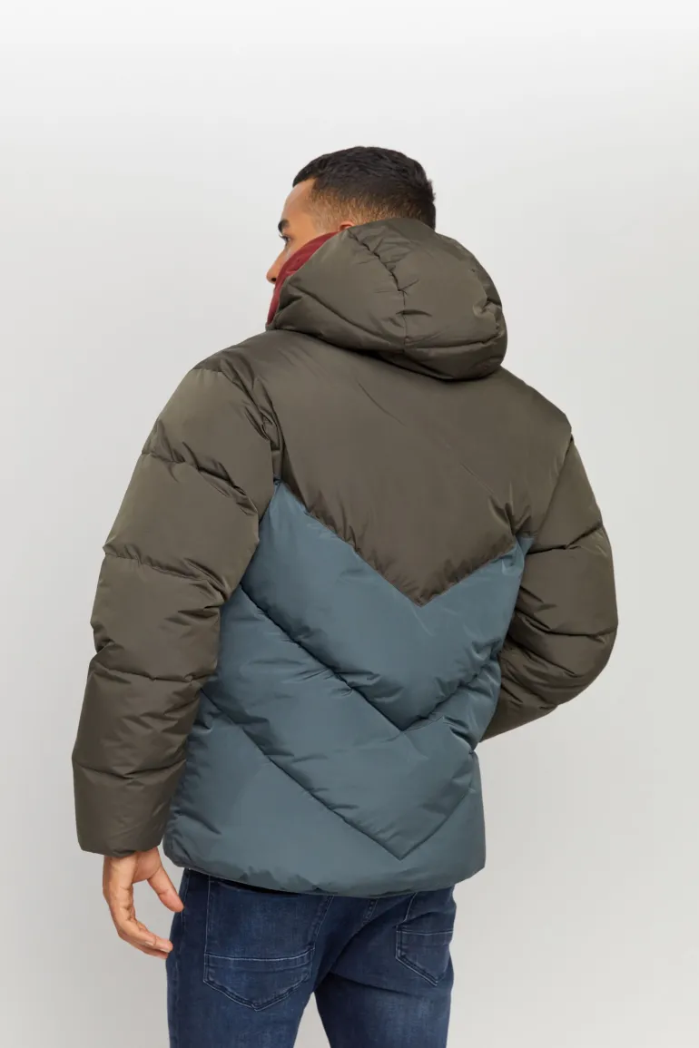 Duns Puffer Jacket black-black olive