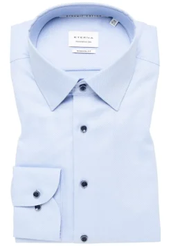 Dynamic Cotton Dobbydesign Langarm hellblau
