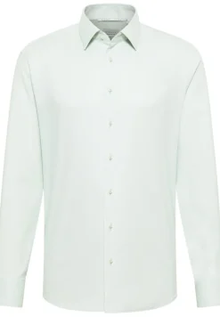 Dynamic Cotton Dobbydesign Langarm pistazie