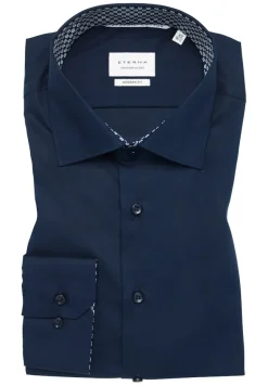 Dynamic Cotton Popeline Langarm navy