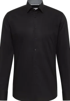 Dynamic Cotton Popeline Langarm schwarz