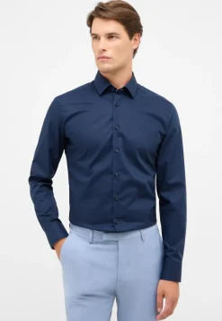 Dynamic Cotton Popeline Langarm navy