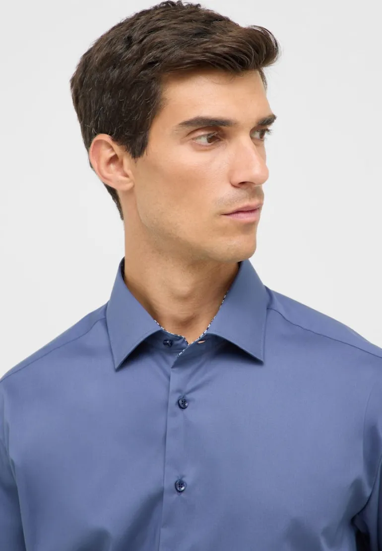 Dynamic Cotton Popeline Langarm denim