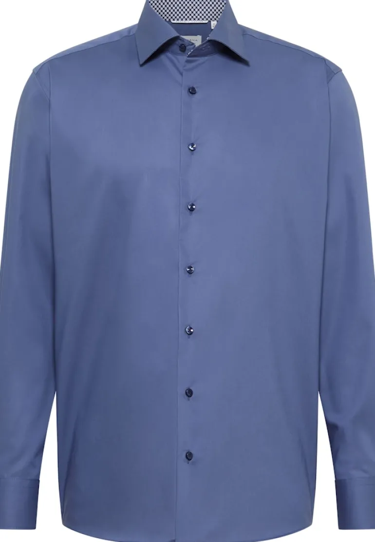 Dynamic Cotton Popeline Langarm denim