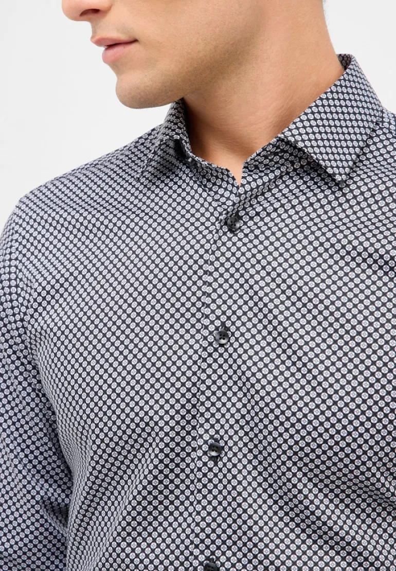Dynamic Cotton Twill Langarm anthrazit