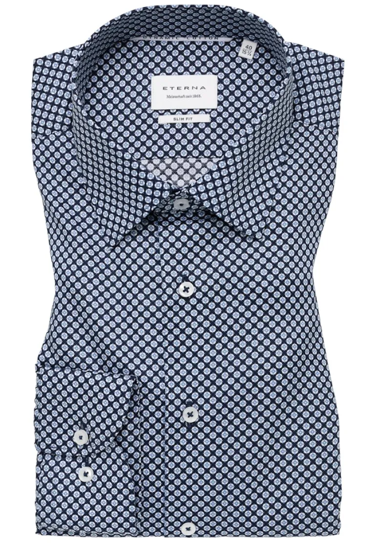 Dynamic Cotton Twill Langarm navy