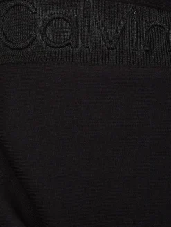EMBOSSED RIB COMFORT HOODIE ck black