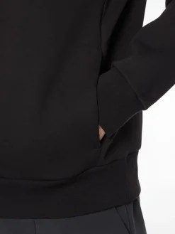 EMBOSSED RIB COMFORT HOODIE ck black